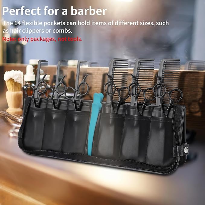 Hair Stylist Shear Scissors Holder Bag Shear Holder Shear Cases for Hairstylists Grooming Scissors Storage Barber Pouch Cases for Hairdressers, Professional Scissors Organizer Bag Salon Tools Case