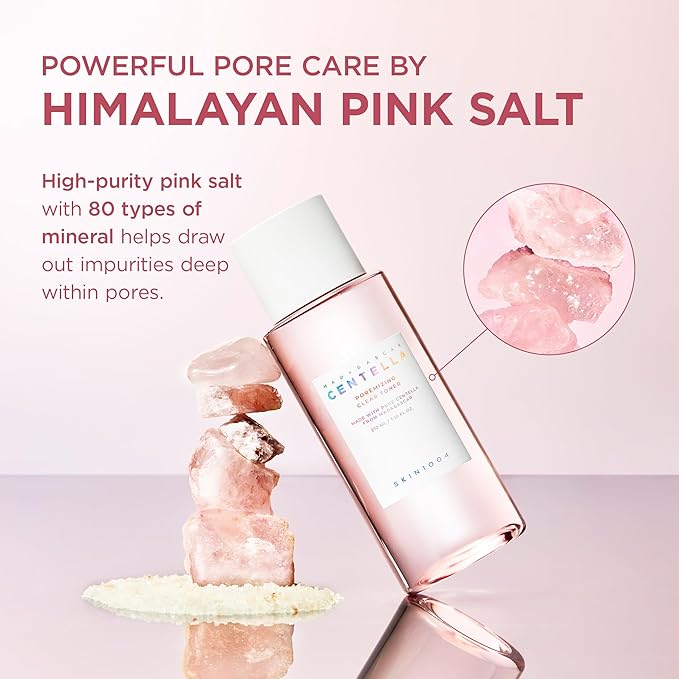 SKIN1004 Poremizing Clear Toner 7.10 fl.oz, 210ml, Korean Face Toner with Himalayan Pink Salt & Madagascar Centella, Facial Toner for Pore Care & Oil Balance, Hydrating Essence, Korean Skin Care
