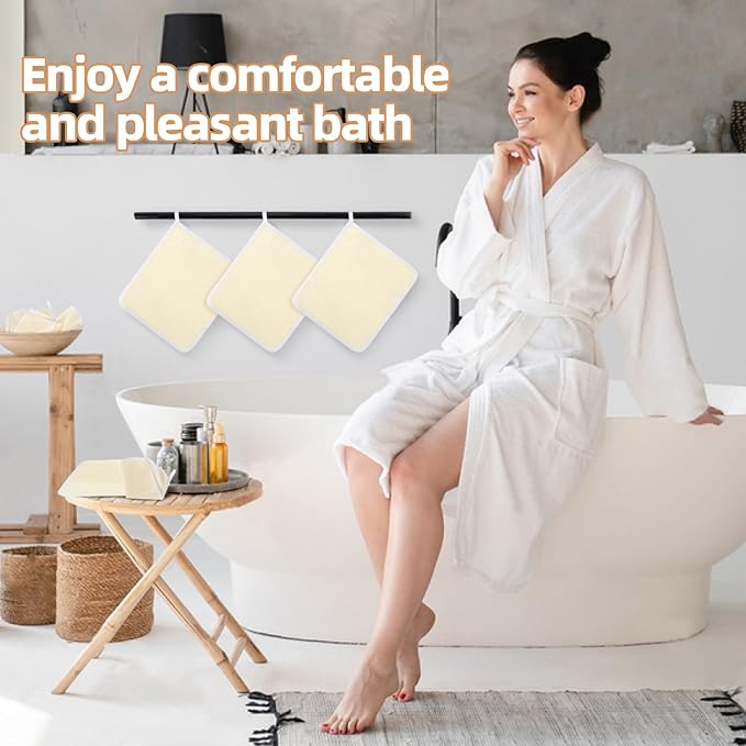 MAQIHAN Exfoliating Cloth - 4 Pack Exfoliating Washcloths for Body and Face Clean 8 × 10 inches Durable Weave Bath Body Scrubber Face Wash Cloths Bath Towel Washcloths Wash Towels for Women and Men