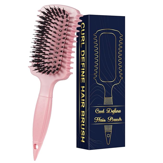 Curl Defining Brush, Curly Hair Brush Products for Effortlessly Detangling Shaping and Styling Women's Men's Curls on All Wet or Dry Hair Types, Reduces Frizz