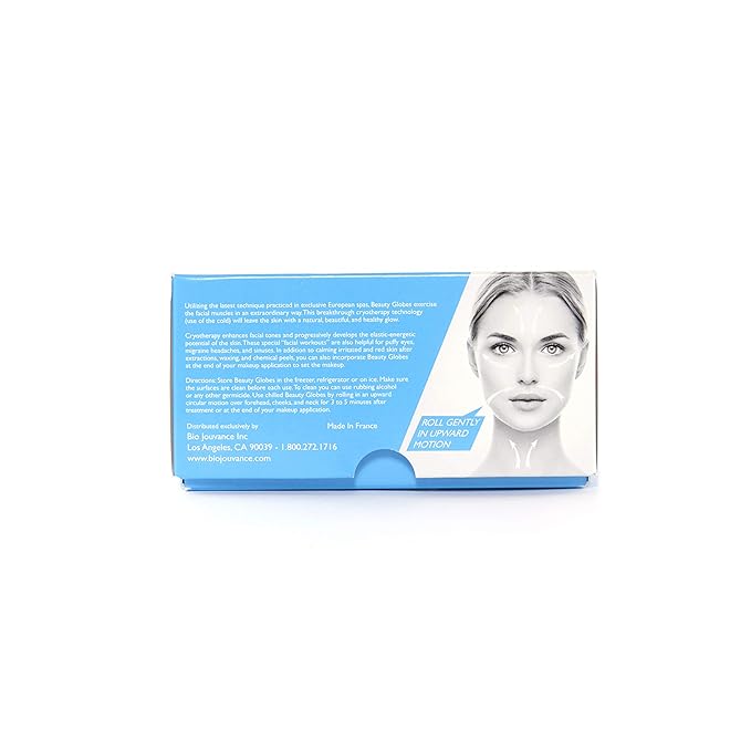 Beauty Globes Ice Face Roller - Facial Cryotherapy Skin Care Treatment & Eye Puffiness Relief | Made in France