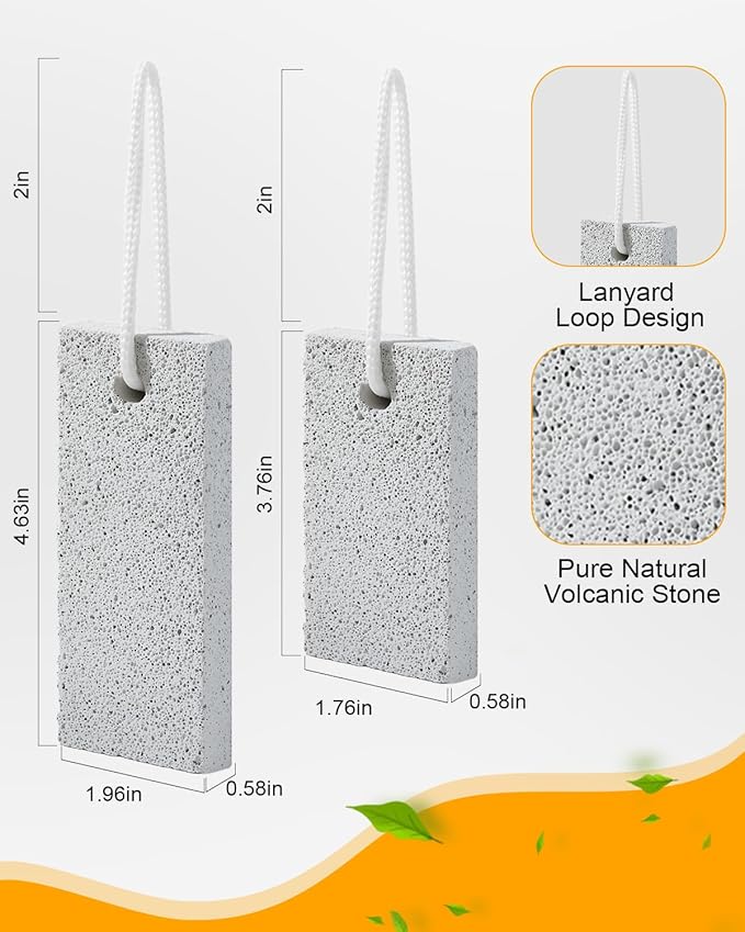 Foot Scrubber Pumice Stone for Feet: 4pcs Set Callus Remover for Women, Pedicure Tool for Smooth Cracked Heels & Dead Skin Care, Foot Grooming Home