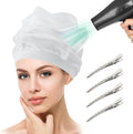 Net Plopping Cap for Drying Curly Hair,Diffuser Cap for Curly Hair,Djustable Net Hairs Plopping Bonnet Curlys Hairs Bonnet Nets Ploppings Caps for Fast Drying (White,Size:45x30cm/17.72 x 11.81inch)