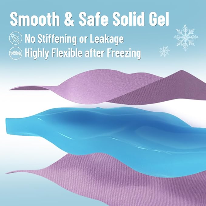 Cooling Eye Mask, Cold Eye Mask for Puffiness, Reusable Ice Eye Masks for Dark Circles And Puffy Eyes, Relieve Your Migraines and Headaches with Gel Eye Masks Therapy, Long-Lasting Comfort, PurPle
