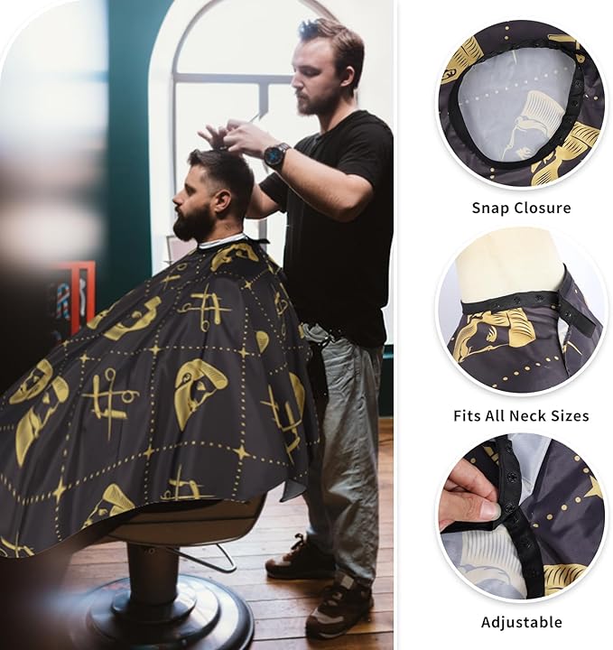 Professional Hair Cutting Cape(2 Pack), Salon Barber Cape with Adjustable Snap Closure