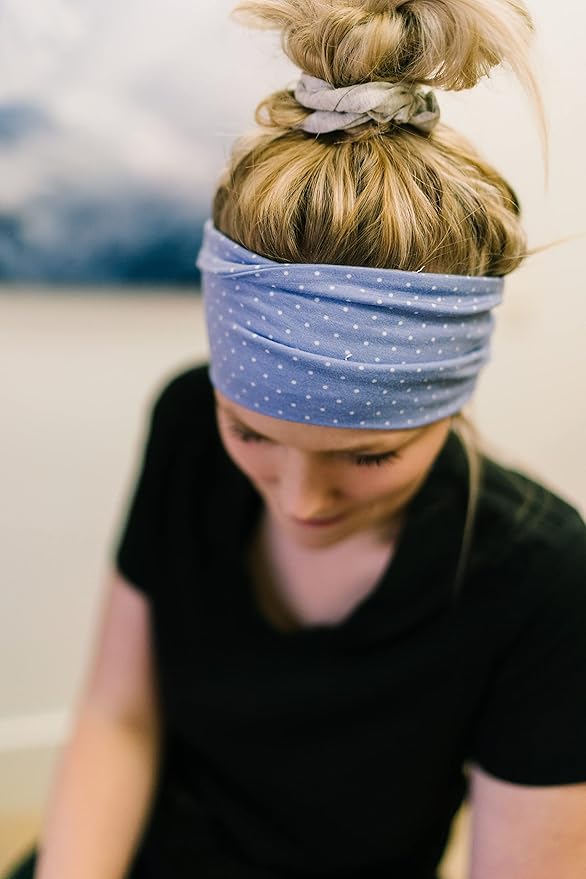 Maven Thread 4" Wide Workout Headbands for Women (2 Pack) – Non-Slip Sweatbands for Gym, Running & Yoga