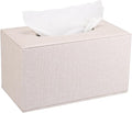 Sumnacon Tissue Box Cover Rectangular Tissue Box Holder Linen Tissue Box with Magnetic Bottom Decorative Beige Tissue Box for Bathroom Toilet Living Room Table Desk Office Car, Large