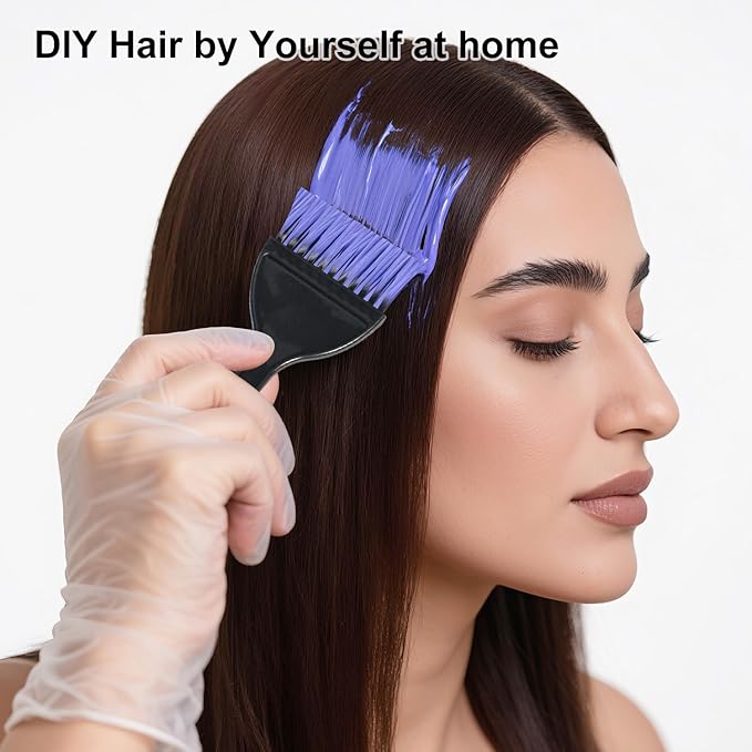 6-Pack Hair Dye Brushes - Reusable Applicator Brushes for Hair Stylists, Salon Use, and Home DIY Dyeing for Men and Women (6 Pack)