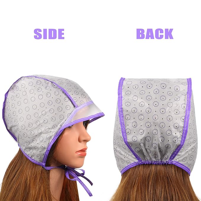6 Pieces Highlighting Cap Hair Frosting Cap Highlight for Dye Color with Plastic Hooks Hair Coloring Salon Hairdressing Tool Kit Supplies(Purple)