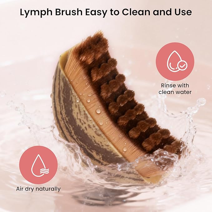 Lymphatic Contour Face Brush for Lymphatic Drainage & Facial Sculpting, Depuffing Tool for Makeup Prep and Self-Care, Boosts Circulation and Skincare Absorption (2-Piece Face Brush) Medium