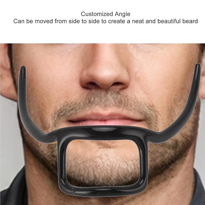 Tyenaza Beard Shaper, Hair Grooming Versatile Portable Shaping Tool Face Hair Styling Template for Men (Black)