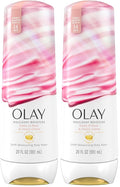 Olay Body Wash for Women,Indulgent Moisture,24hr Moisturizing & Nourishing Formula,Infused with Vitamin B3 Complex,Luxurious Fragrances,Rose & Cherry Creme Scent,20 fl oz,(Pack of 2)