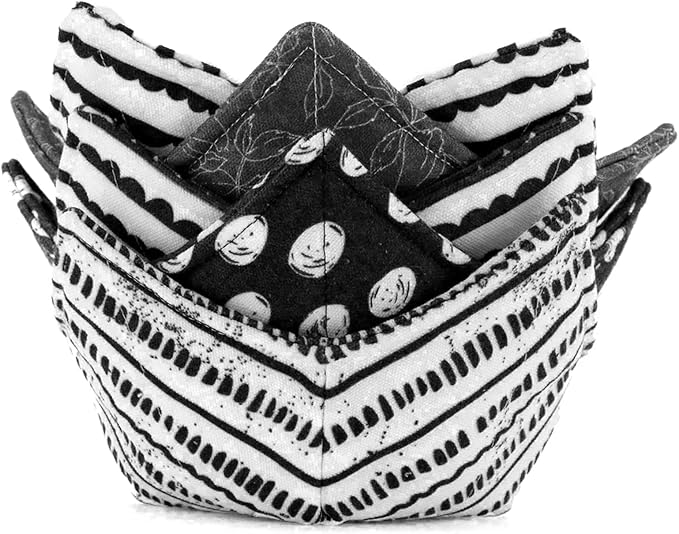 Cotton Microwavable Bowl Cozy, Microwave-Safe Hot Bowl Holders, Soup Bowl Cozy Bowl Hot Pads (R)