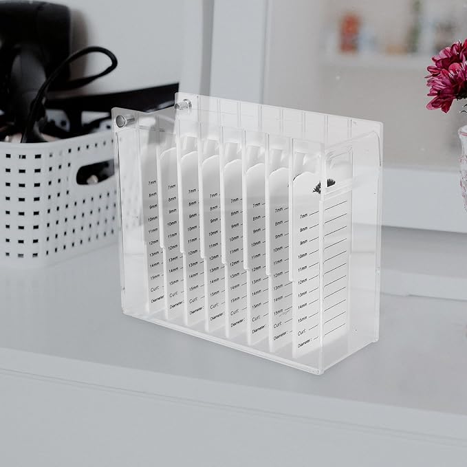 SAFIGLE Acrylic 8-layer Dustproof False Eyelash Storage Box Makeup Organizer Case for Home and Beauty Salon
