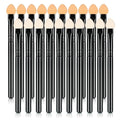 Foam Eyeshadow Applicators Double Sided Sponge Tip Reusable，20Pcs Professional Organic Long Handle Washable Makeup Eye Shadow Brush Set
