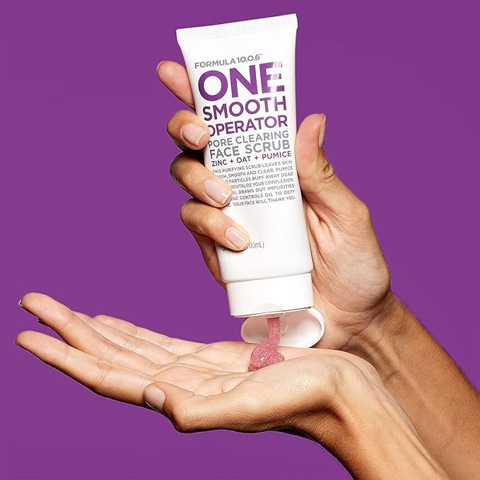 Formula 10.0.6 One Smooth Operator (3.4 Fl. Oz.) Pore Clearing Face Scrub that Leaves Skin Fresh, Smooth & Clear -Vegan, Paraben-Free & Cruelty-Free