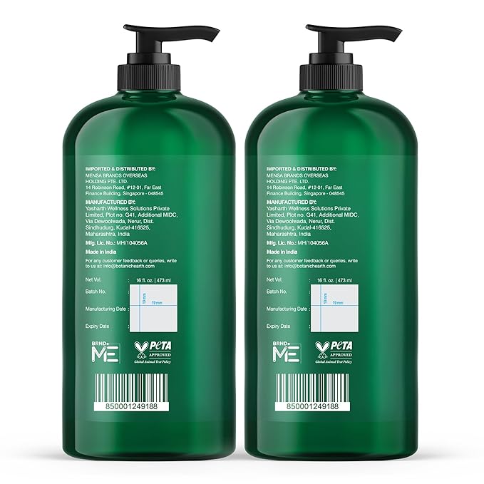 Botanic Hearth Tea Tree Body Wash 16 fl oz (2 Pack) Natural Antifungal & Odor Control Shower Gel for Acne, Athlete’s Foot, Ringworm, Jock Itch, Healthy Skin, Sulfate & Paraben Free, for Men & Women