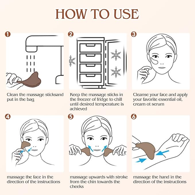 Running man Cryo Sticks for Face - Gua Sha and Massage 2-in-1, Ice Globes-Facial Skin Care Tools for Women, Cold Globes for Facials, Cooling Face Globes