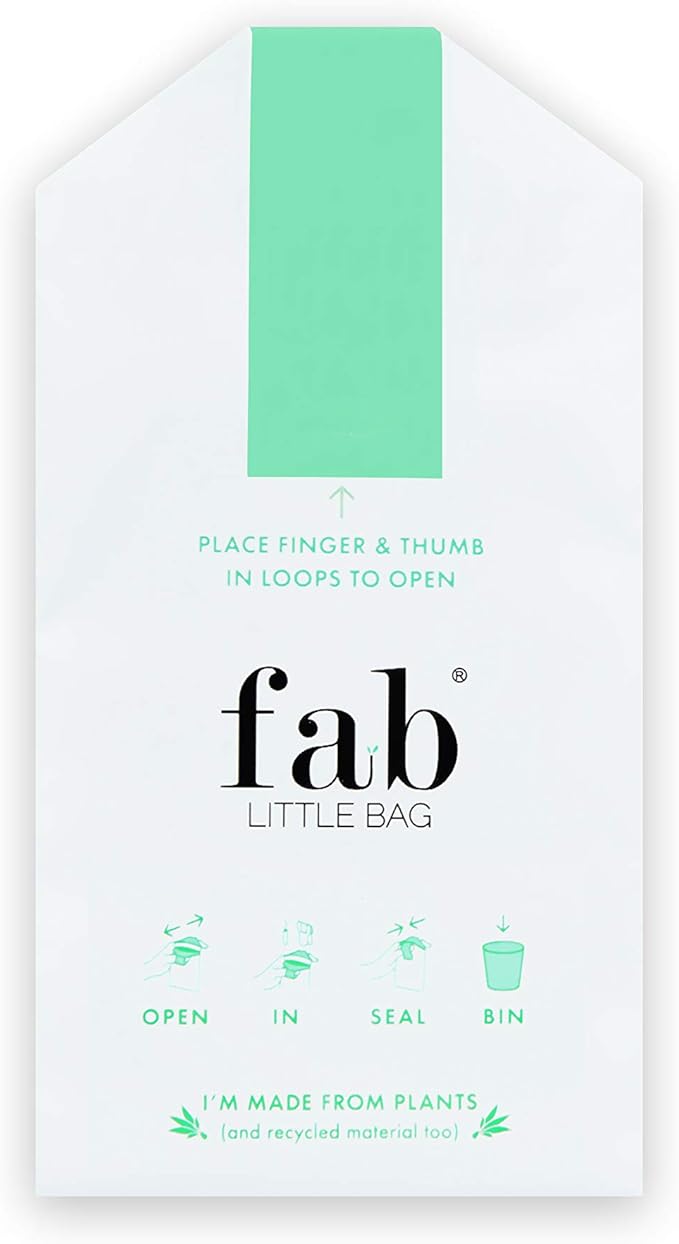 Fab Little Bag Feminine Hygiene Disposable Bags Set for Tampons and Sanitary Pads, Feminine Care Products Kit, Comes with 100 Bags and the Dispenser