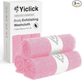 Yiclick Exfoliating Washcloth Towel- Exfoliating Body Scrubber Exfoliator, Back Scrubber for Shower Bath, Exfoliate Rags Wash Cloths, Loofah Lufa Sponge, Body Scrub & Exfoliation Women Men