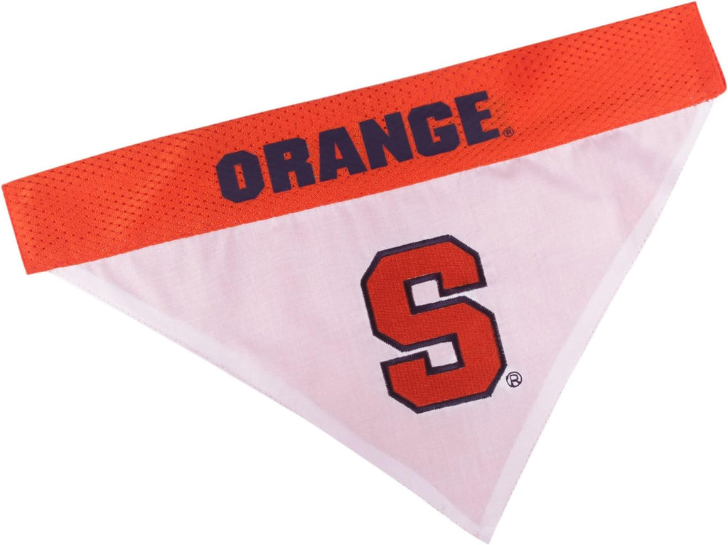 Pets First Collegiate Pet Accessories, Reversible Bandana, Syracuse Orange, Large/X-Large