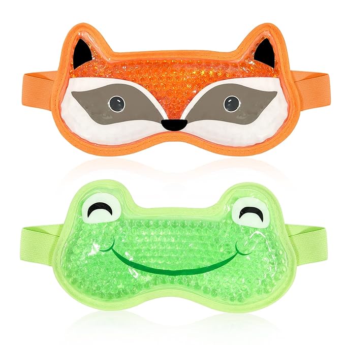 2PCS Cooling Eye Mask Gel Eye Mask, Reusable Hot Cold Therapy Cold Eye Mask for Post Surgery, Puffiness, Dark Circles, Eye Bags, Dry Eyes
