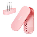 ÉCLAT Makeup Brush Cleaner Mat, 3 in 1 Brush Cleaner Bowl Holder & Cosmetic Tool Organizer Case for Travel, Storage & Air Drying, Portable Make Up Cleaning Tool for Sponges & Powder Puffs (Pink)