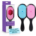 Detangling Brush,2 Pack Detangler Brush, Gentle & Effective Detangling on Wet or Dry Fragile Hair Types,Ultra-light, Detangling Brsuh ventilated and antistatic hairbrush (Pink+blue)