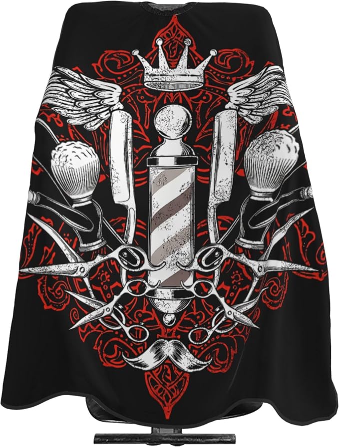 Adult Barber Cape, Professional Salon Haircut Capes, Haircut Kit Hairdressing Apron for Home Salon Barbershop