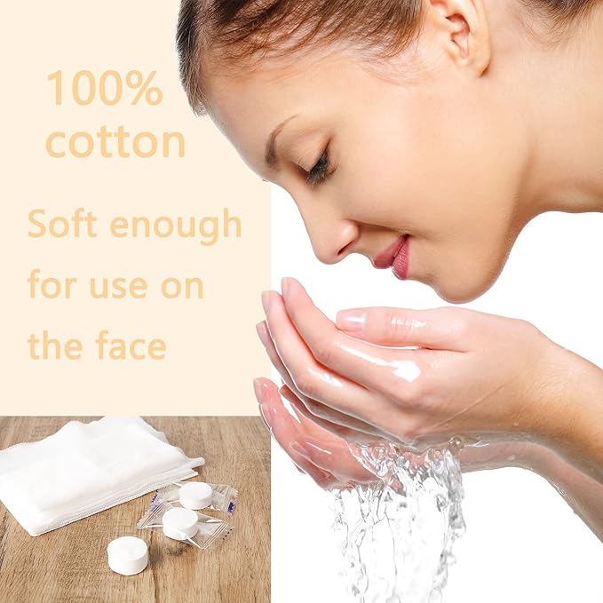 Compressed Towel 100 PCS, Mini Tablets,Disposable Travel Face Towels,Bulk Coin Tissues Portable Mini Face Camping Towels,White