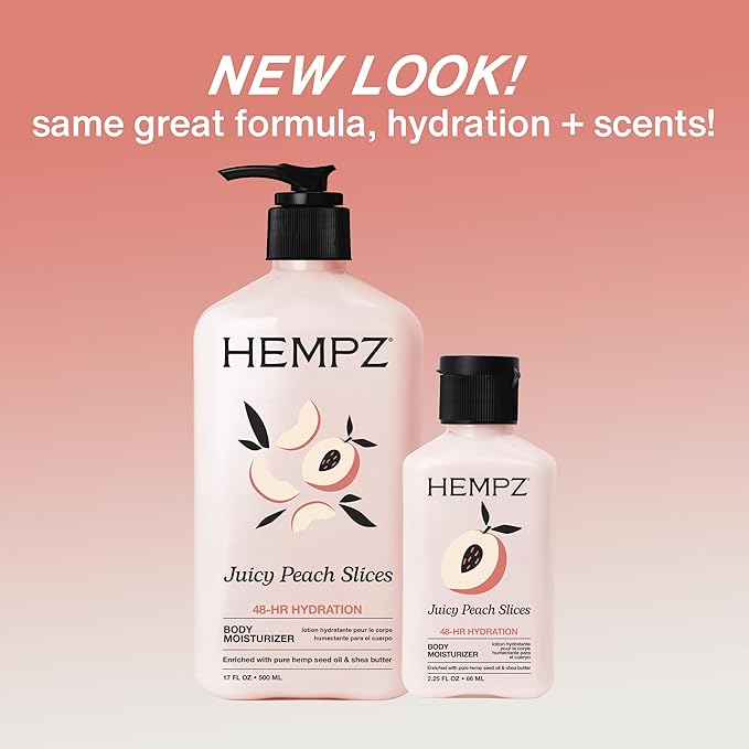 Hempz Mini Juicy Peach Lotion, Ultra Hydrating Body Moisturizer 2.25 fl.oz.