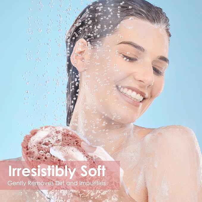 3PCS Bath Sponge for Women Soft Bath Sponge Gentle Sponge Loofah Body Scrubber Shower Sponge for Body Wash Bathroom Deep Cleansing Bathing Sponge Bathing Accessories 3 Colors Large Size