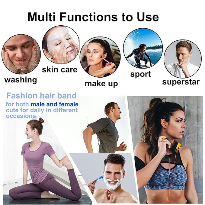Mens Metal Headband, Unisex Black Hair Bands, Stylish Design Metal Thin Headbands for Men, Adjustable for Outdoor Sports And Daily Wear. (3 Pcs)