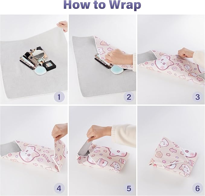 Walking Way Self-Adhesive Magic Cloth Makeup Bag, Magic Pocket Lazy Makeup Bag, Foldable Cosmetic Pouch, Portable Lens Protective Wrap, Stylish Travel Organizer for Beauty, Travel, Gifts & Daily