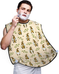 Adjustable Beard Catcher Apron, Cute Gnomes Bees Sunflowers Print Shave Bib, Non-Stick Waterproof Grooming Bib, Shaving Essential for Men Dad Christmas
