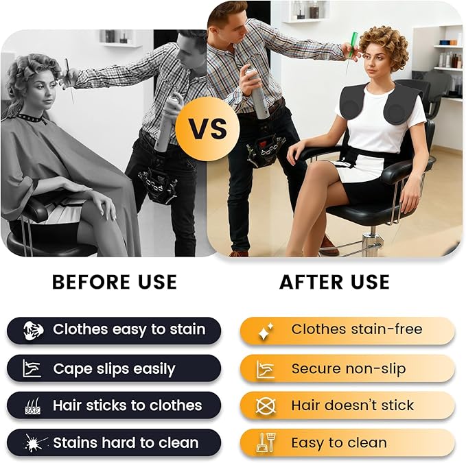 Wokyo Silicone Hair Cutting Collar, Non-slip Hair Cutting Mat Haircut Cape Catcher Neck Wrap Guard Neck Fitting Accessories