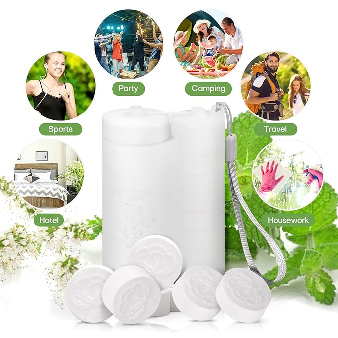 Compressed Towel Tablets 120 Count with Silicone Dispenser, Portable & Compact Disposable Washcloths, Thicken Cotton Mini Facial Towels Coin Tissue Put in Pockets, Car, Backpacks, Handbag