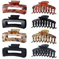 laxizar Claw Clip Hair Clip 8 Pack 4.3 Inch Rectangular Hair Clips for Women Girls Large Hair Jaw Clips Hair Clamps