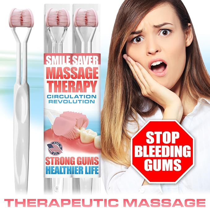 SMILE SAVER 360° Therapeutic Gum Massage for Bleeding Gums & Sensitivity – Circulation Therapy for TMJ & Bruxism Tension – Professional Ultra-Soft Oral Massage Applicator for Sensory Care & Recovery