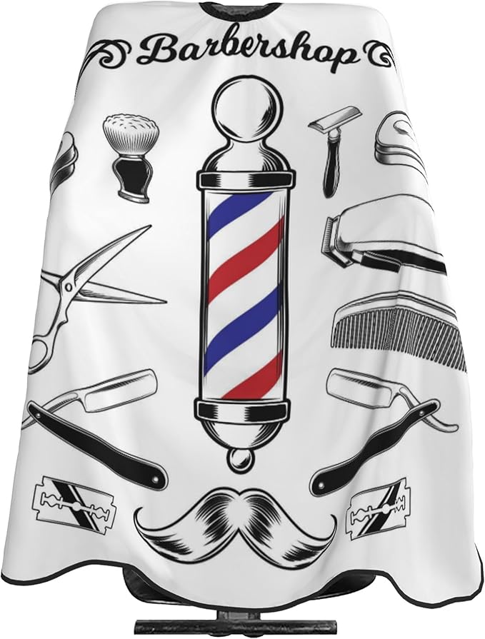 Adult Barber Cape, Professional Salon Haircut Capes, Haircut Kit Hairdressing Apron for Home Salon Barbershop