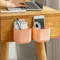MORNITE Magnetic Cup Holder Storage Rack, Magnetic Locker Organizer for Fridge Pen, Holder for Laundry, Board, Desks, Dresser, Pink