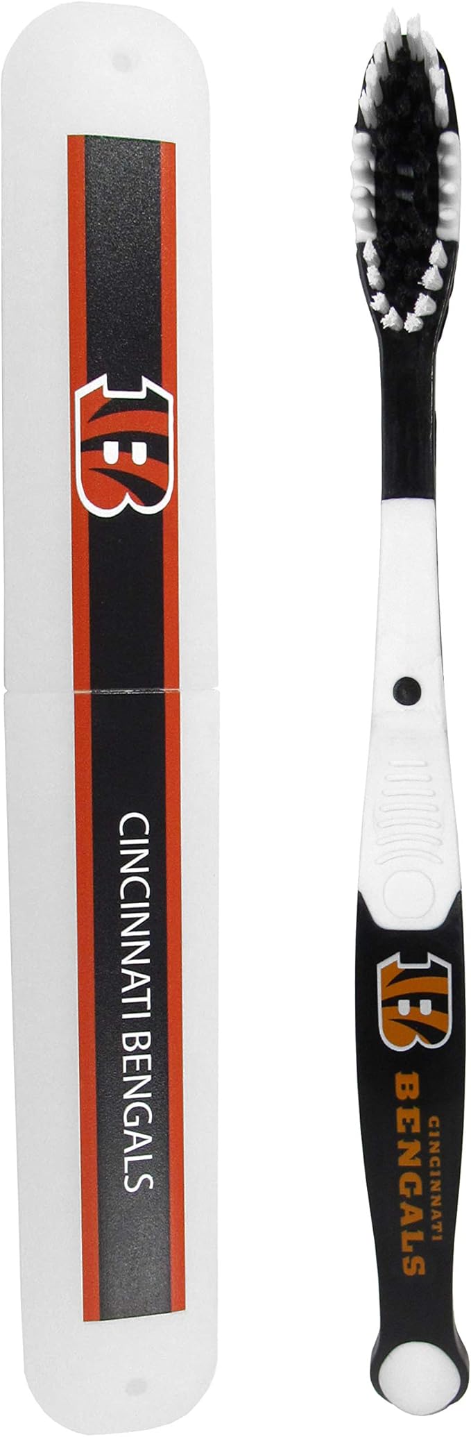 Siskiyou Sports NFL Cincinnati Bengals Unisex Travel Set Toothbrush and Travel Case,White,One Size
