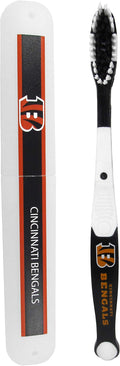Siskiyou Sports NFL Cincinnati Bengals Unisex Travel Set Toothbrush and Travel Case,White,One Size