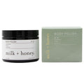 milk + honey Exfoliating Body Polish No. 18 – Natural Body Scrub with Eucalyptus, Arnica, and Rosemary, Gentle Exfoliant for Smooth, Radiant Skin, 7 oz