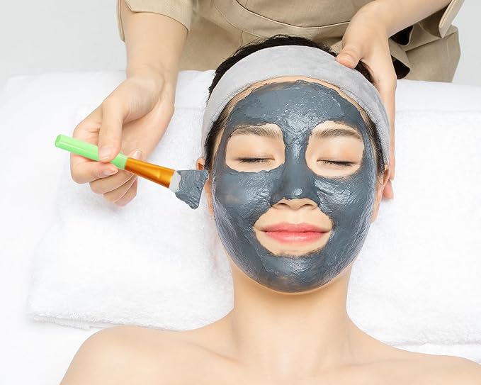 Mini Skater 24Pcs Soft Silicone Face Mask Brushes for Facial Mud Clay Charcoal Mixed Masks Hairless Moisturizers Body Lotion & Butter Applicator Skincare Beauty Tools (Green)