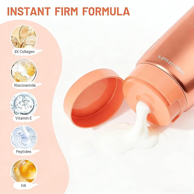 Collagen Peptides Night Wrapping Face Mask, Hyaluronic Acid Peel Off Masks with Vitamin E for Deep Hydrating and Smooth Looking, Overnight Facial Mask for Women Glass Skin, 150ML Large Size