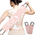 Back Scrubber with Upgraded Handles - 39 Inch Double-Sided Body Exfoliator for Shower/Bath, Deep Cleansing Back Washer for Hard-to-Reach Areas, Unisex (Men & Women) (Pink)