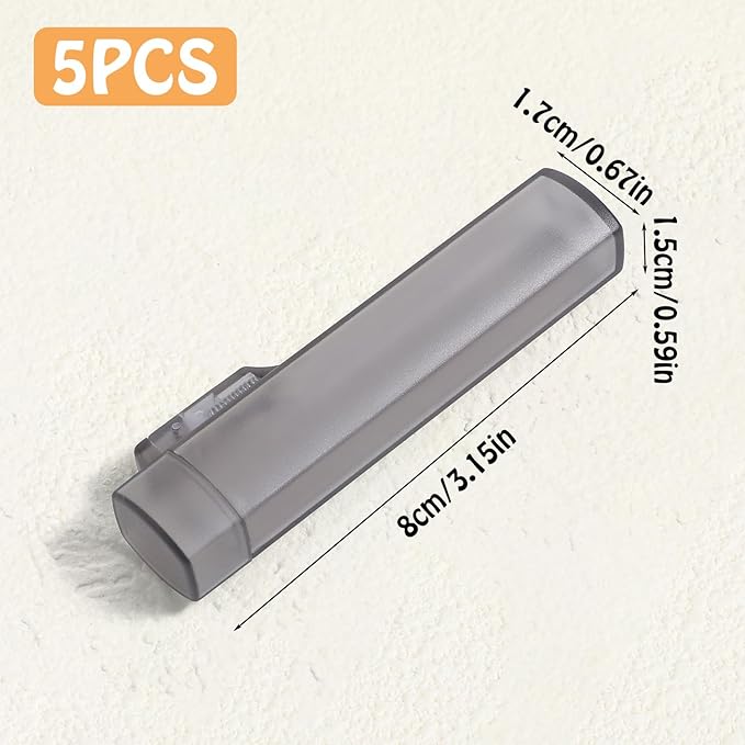 5Pcs Mini Toothpick Holder Dispenser - Clear Gray Travel Toothpick Container, Portable for Pocket Outdoor Travel Camping, Storing Cotton Swabs, Mini Safety Pin, Small Hair Clips
