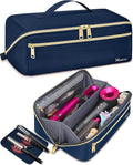 Mancro Hot Hair Tools Travel Bag with Separate Heat Resistant Mat, Large Capacity Wide-open Pouch, Hair Accessories Organizer for Flat Irons, Straighteners, Curling Iron,Travel Essentials for Women