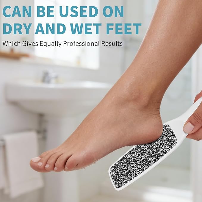 Fu Store Hard Skin Remover Foot File Foot Callus Remover, Durable Foot Scrubber, Dead Skin Remover, Pedicure Care Tool, Long Lasting Foot Buffer, Soft Smooth Feet (White)